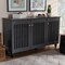 Baxton Studio Fernanda Dark Gray 3-Door Wooden Entryway Shoe Storage Wide Cabinet 152-9166 - alternate 2